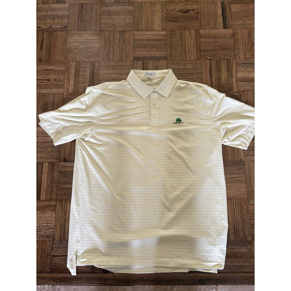 Peter Millar Hide Out CC Size XL Striped Summer Comfort Golf Polo